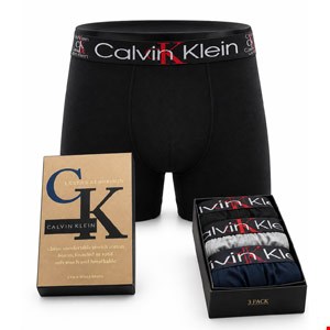 پک ۳ عددی شورت مردانه Calvin Klein | باکسر ساده